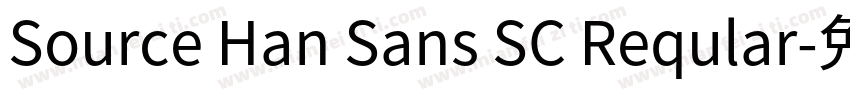 Source Han Sans SC Reqular字体转换